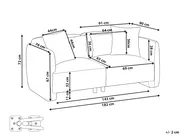Sofa 3-Sitzer EKENES Stoff Braun_1074571
