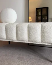 Upholstered Bench CAREY Chenille Off-White_997375