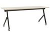 Foldable Office Desk BENDI 180 cm 60 cm with Wheels Light Brown