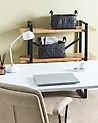 Aufbewahrungskorb 2er Set SIPPAR Kunstleder Schwarz