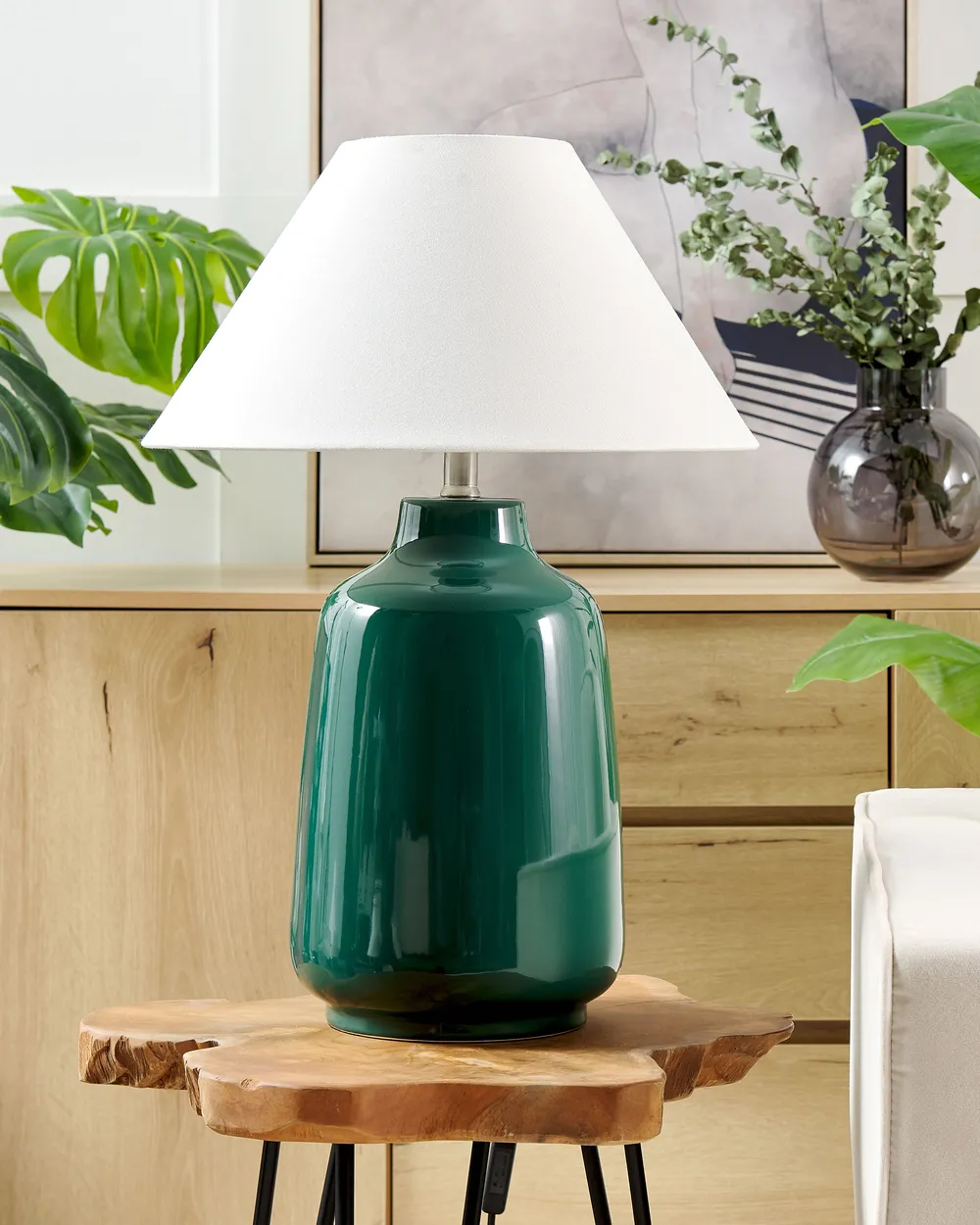 Table Lamp CARETA Ceramic Dark Green_849258