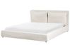 Bett mit Lattenrost Stoff BAJONNA 180 x 200 cm Hellbeige