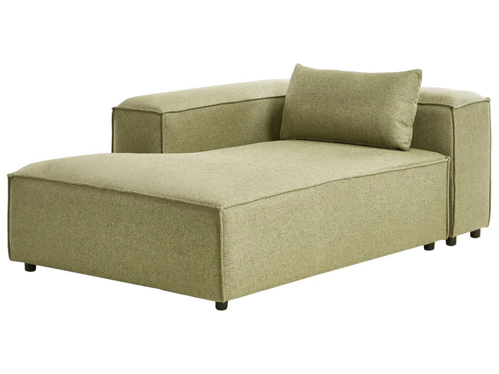 Rechtsseitige Chaiselongue BRANDE Stoff Hellgrün_1023630