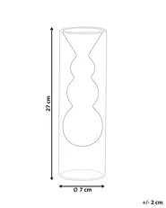 Blumenvase KALOCHI 27 cm Glas Türkis_838043