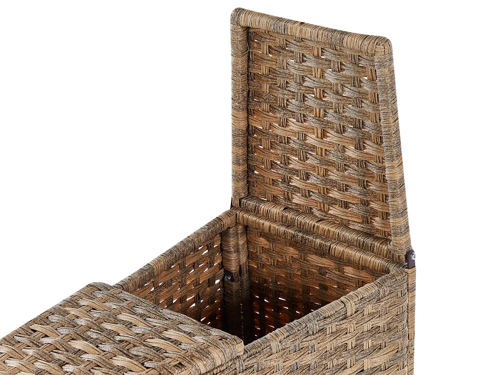 Lounge Set mit Tisch 9-Sitzer SEVERO Polyrattan Goldbraun_904501
