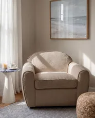 Armchair ELLEDE Boucle Light Brown_1081935