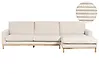 Ecksofa SIGGARD Cord Hellbeige linksseitig