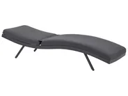 Sonnenliege mit Kissen AMELIA mit Relaxfunktion Metall Dunkelgrau_989948