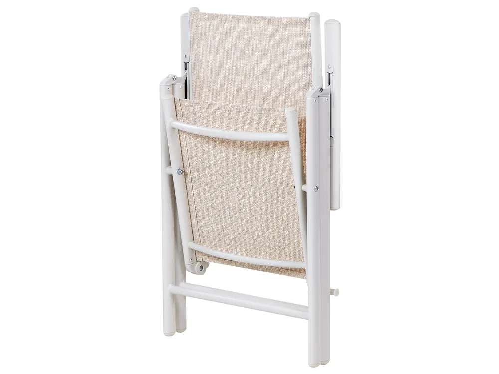 Gartenmöbel Set 6-Sitzer CATANIA Metall Beige_884120