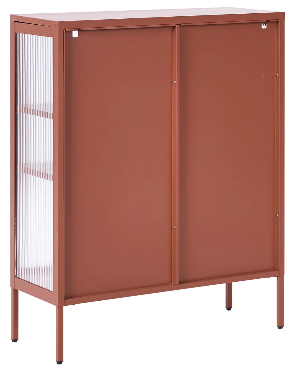 Sideboard mit Glastüren LERRYN 90 cm Metall Goldbraun_1068977