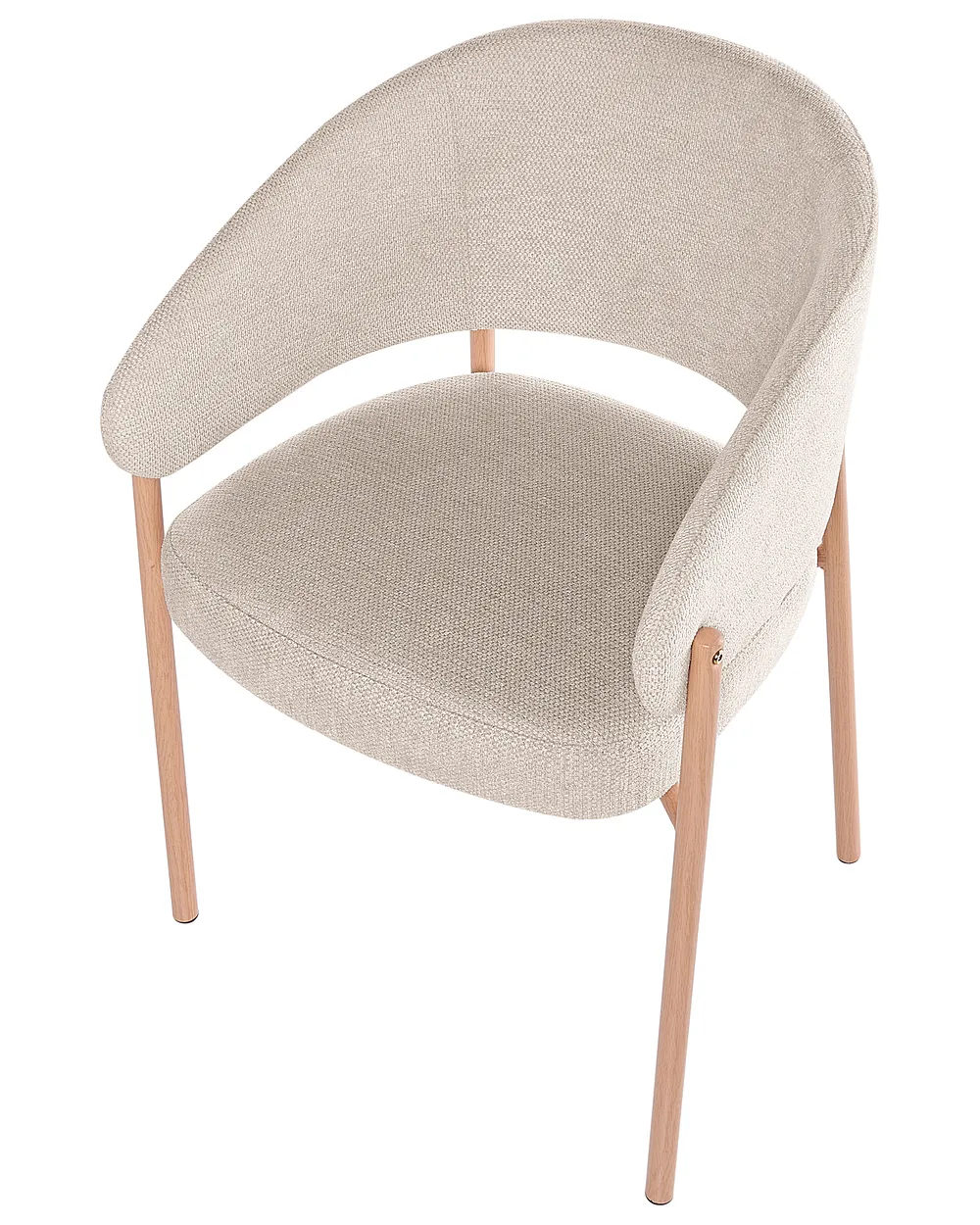 Esszimmerstuhl 2er Set ZANE Stoff Hellbeige_1160990