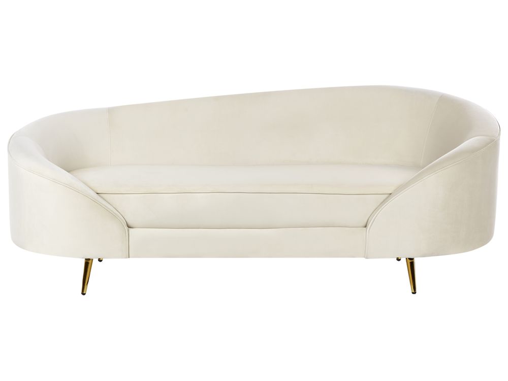 Sofa dvosjed SAVAR Samet Svijetlo bež