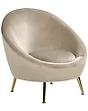 Sessel LANGA Samtstoff Taupe