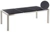 Gartentisch GROSSETO 220 cm 100 cm Granit poliert Schwarz