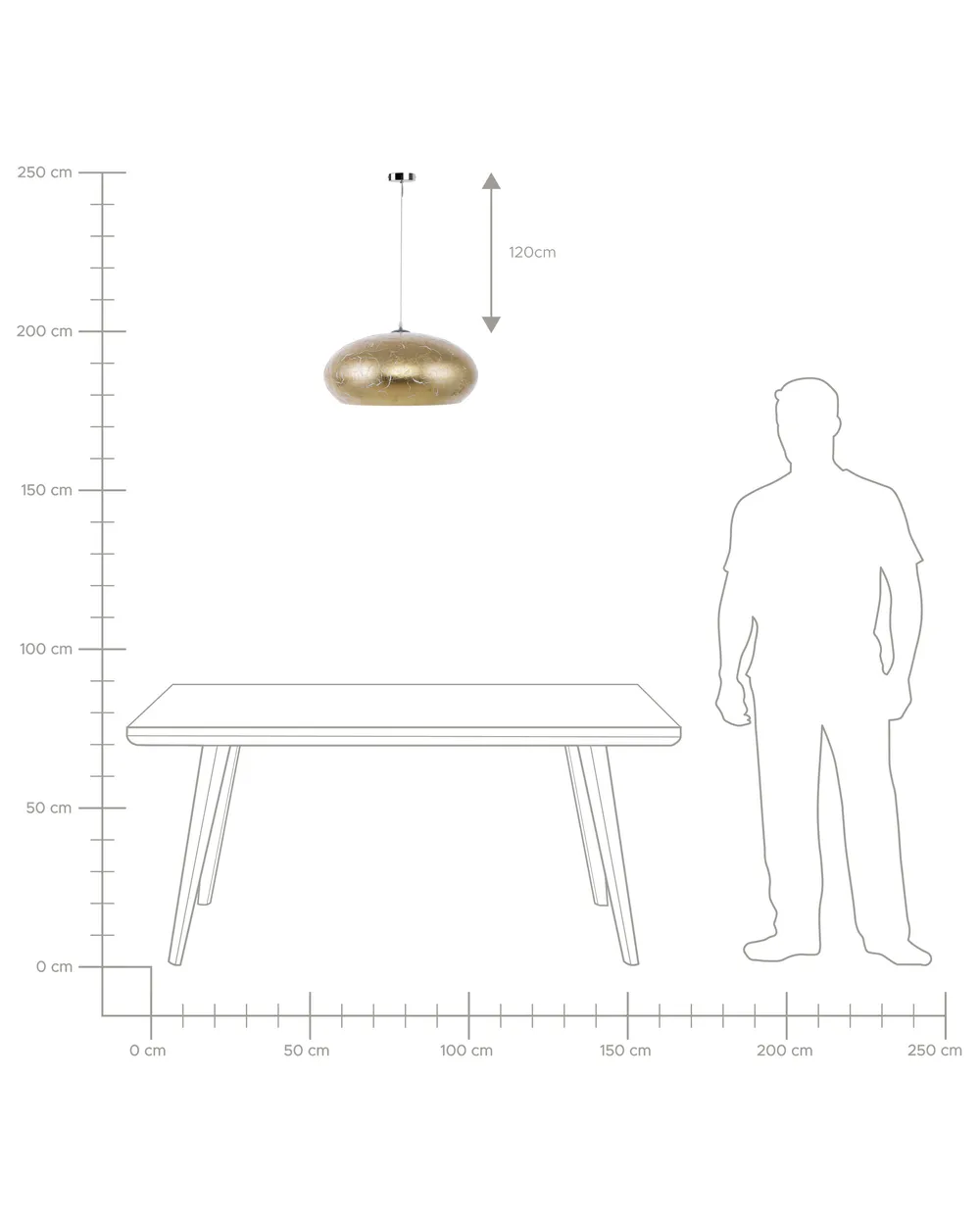 Hängeleuchte LIMNATIS Metall Gold_710276