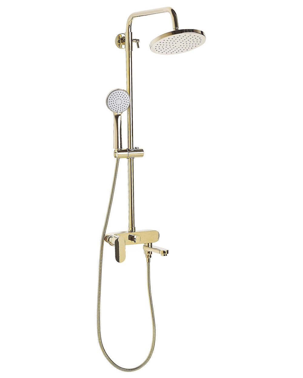 Duschsystem mit Mischbatterie und Regenbrause GURARA Gold