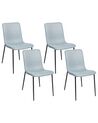 Set of 4 Dining Chairs GLENDIVE Fabric Light Blue