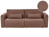 Sofa Bed 3 Seater VAXHOLM with Storage Boucle Brown