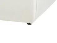 Bett mit Lattenrost Samtstoff BAJONNA 160 x 200 cm Cremeweiß_1009582