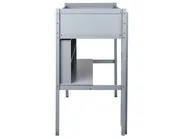 Hochbett mit Schreibtisch Kiefernholz FOUCAMONT 90 x 200 cm Grau_964318