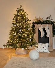 Weihnachtsgirlande LED WHITEHORN 180 cm Dunkelgrün_904353