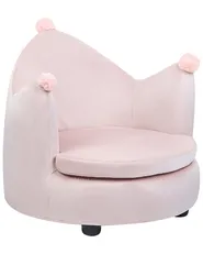 Kindersessel Krone VEGA Samtstoff Pastellrosa_886976