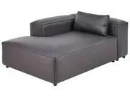 Right-Hand Chaise Longue BRANDE Fabric Black_999134