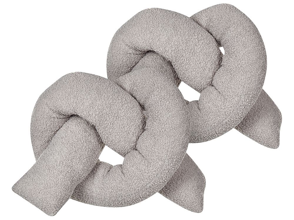 Dekokissen 2er Set GLADIOLUS 172 x 14 cm Bouclé Grau Ohne Muster