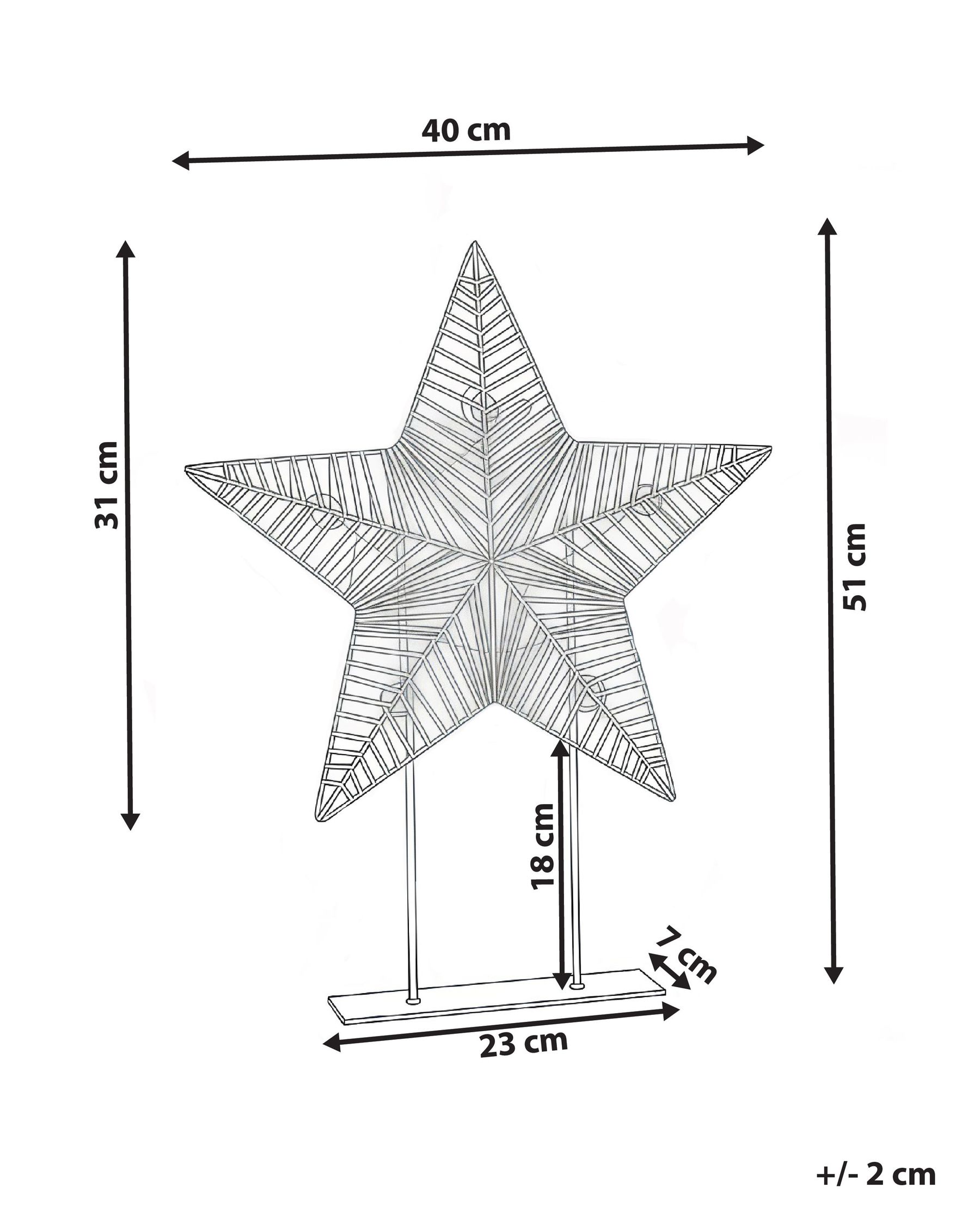 Christmas Decoration LED FARUP 51 cm Star Gold_1015488