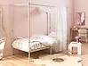 Himmelbett Metall SORMERY 90 x 200 cm Hellbeige
