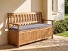 Gartenbank mit Auflage SOVANA 160 cm mit Stauraum Akazienholz Grau