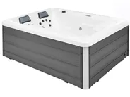 Outdoor Whirlwanne mit LED MASHABO Grau_1081941