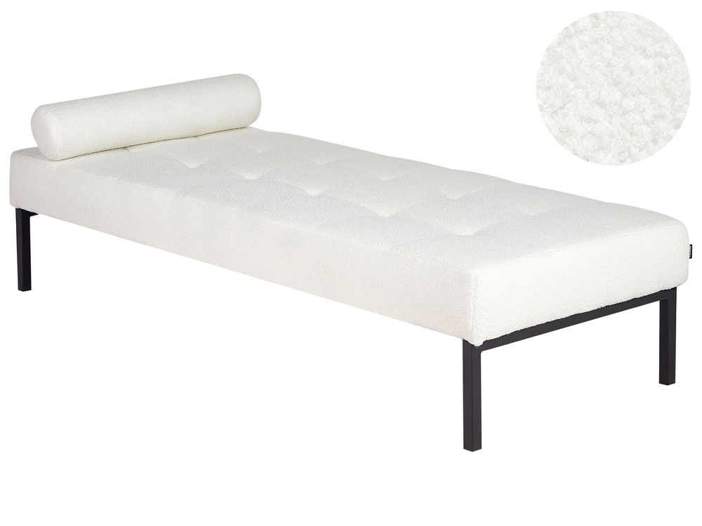 Chaise Longue CHINON Boucle White
