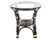 Bistro Set inkl. Kissen PECORINI Rattan Schwarz_964883