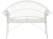 Gartenbank GUALEA 130 cm Metall Cremeweiß_1108114