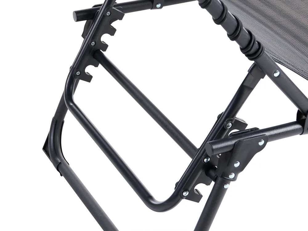 Sonnenliege AMBATO mit Relaxfunktion Metall Schwarz_1056010