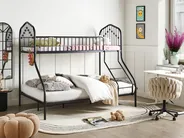 Bunk Bed Metal CHAMONIX 90/140 x 200 cm Black_976757