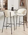 Set mit 2 Barstühlen KIANA Hellbeige