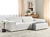 Modul Ecksofa 3-Sitzer HELLNAR Bouclé Cremeweiß linksseitig