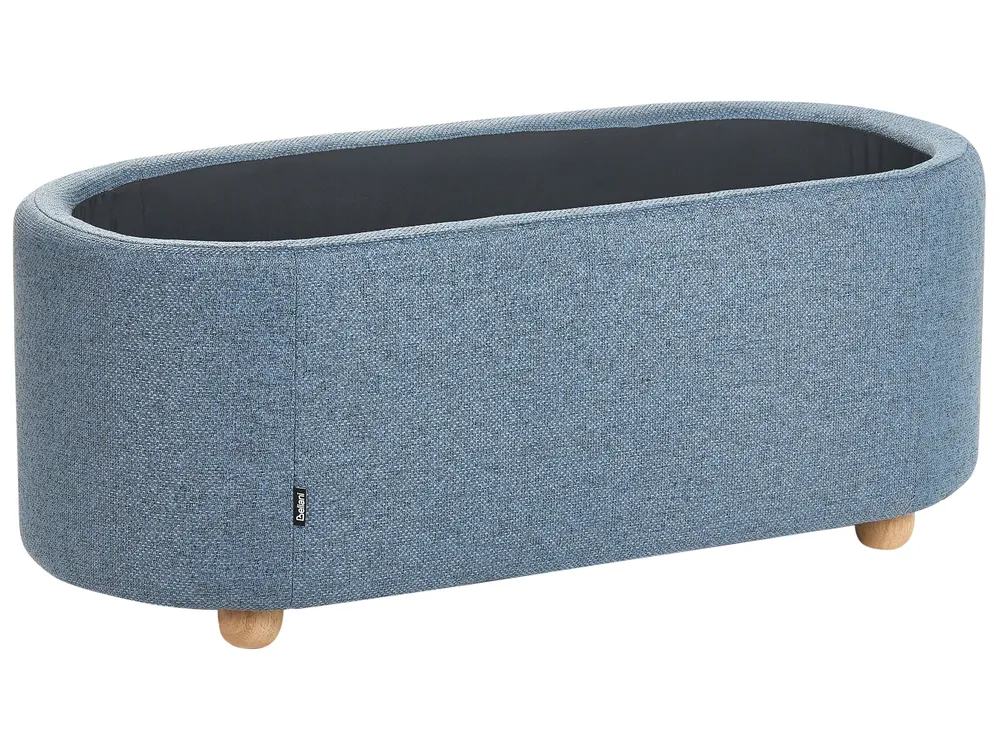 Polsterbank mit Stauraum HAYWARD Stoff 98 cm Blau_1056515