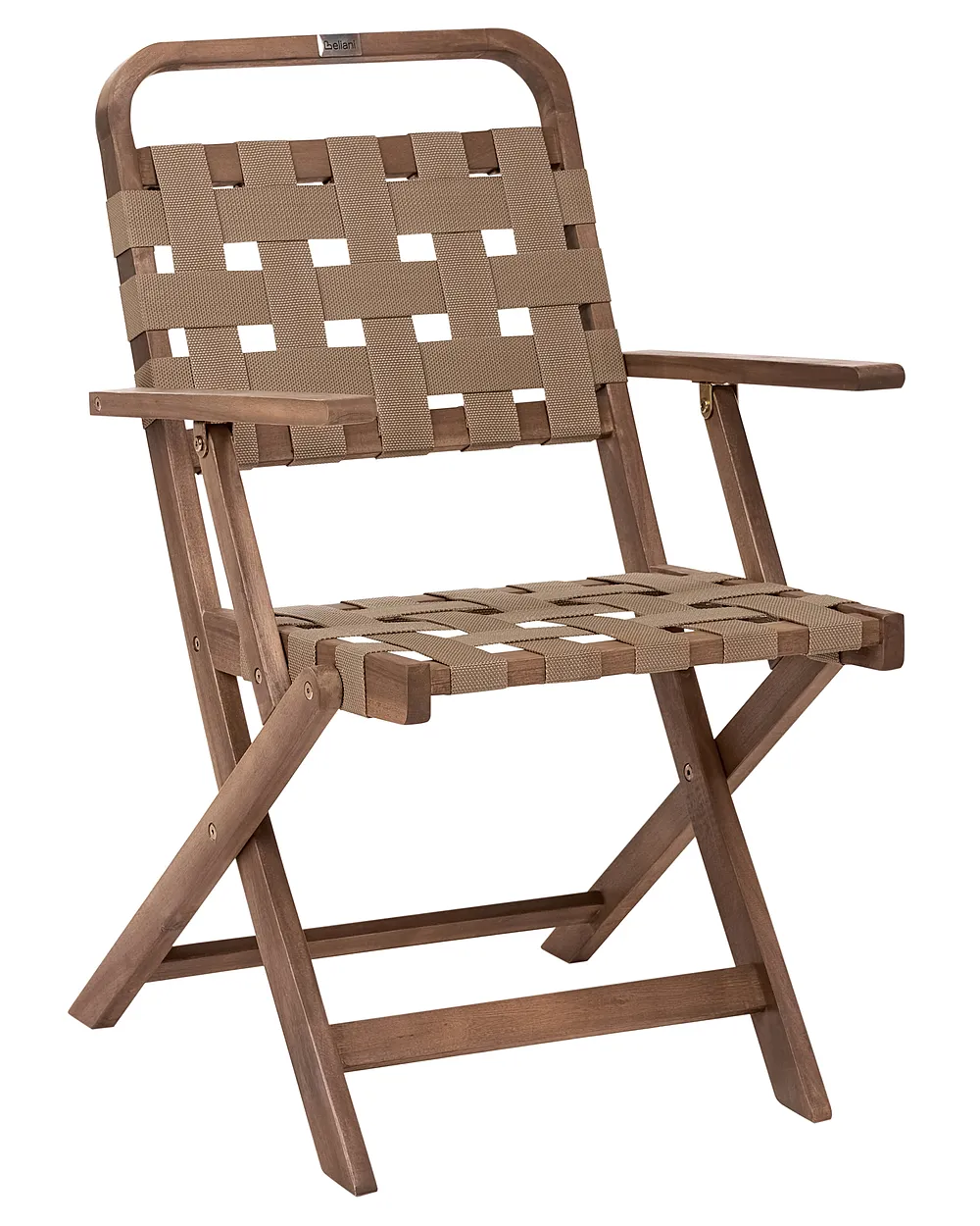 Set of 2 Garden Chairs MILZANO Acacia Wood Brown_1156063