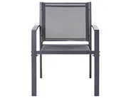 Lounge Set mit Tisch 4-Sitzer TAVOLETO Metall Dunkelgrau_1044893