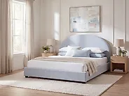 Bett mit Lattenrost Chenillegewebe VAUCLUSE 180 x 200 cm Hellblau_1185512