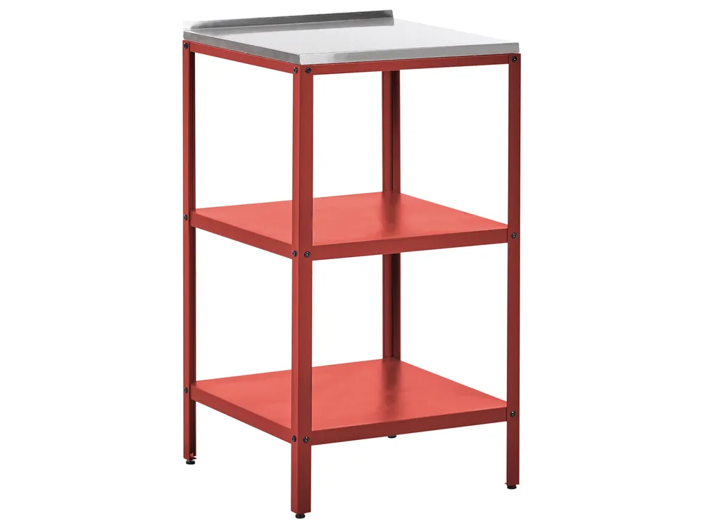 Outdoor Kitchen Island VILAMA Red Metal