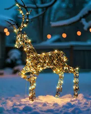 Outdoor Decoration LED HUSAVIK 140 cm Reindeer Silver_950485