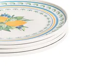 Set of 24 Dinnerware TARRAGON Porcelain White/ Green_1069211