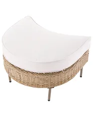 Gartensessel mit Ottomane ARCILLE Polyrattan Beige_1082721