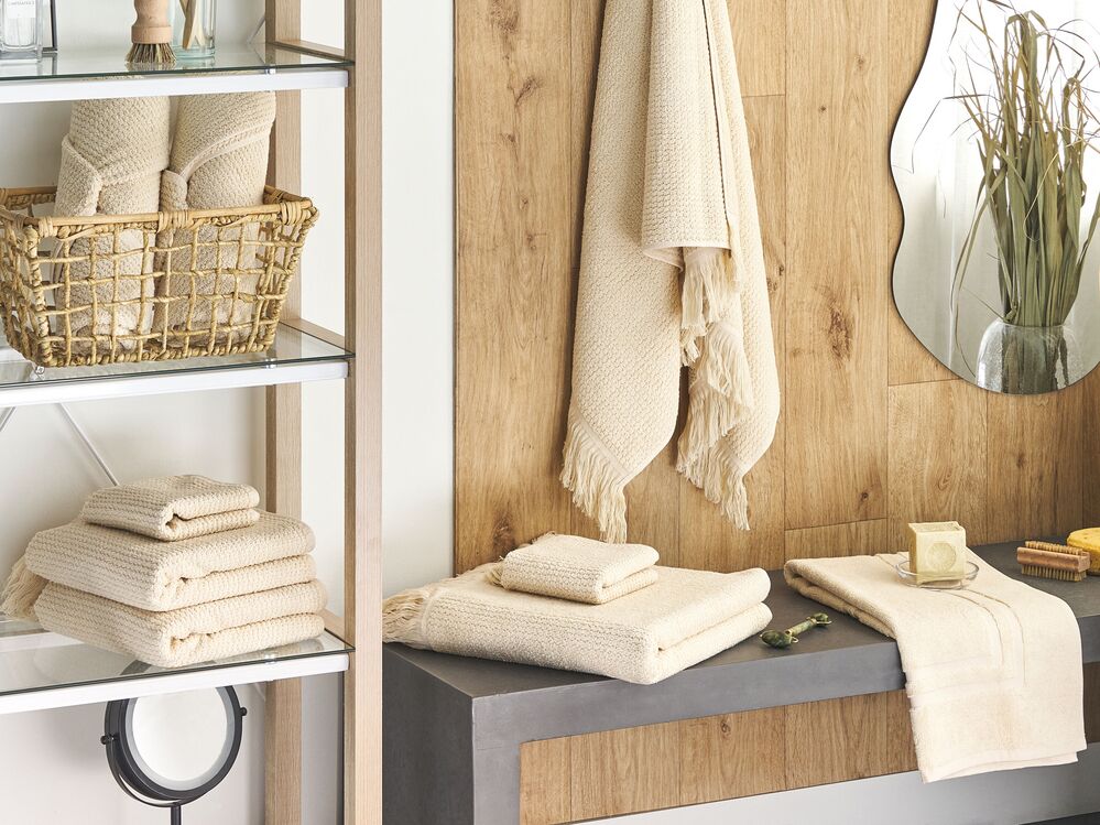 9-delige handdoekset ATIU Badstof Beige