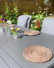 Set mit 2 Stühlen und Sitzkissen CASCAIS Polyrattan Grau_967476