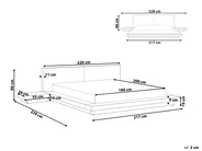 Bett mit Lattenrost Kunstleder ZEN 180 x 200 cm Dunkle Esche_771003